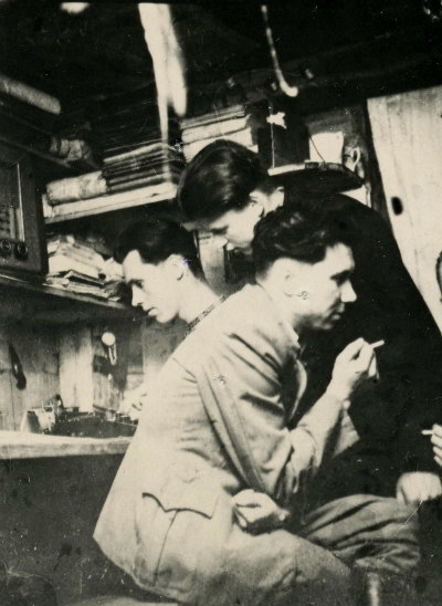 Повстанці у підпільній друкарні. Хмельницька область, 1950 р. Архів ЦДВР